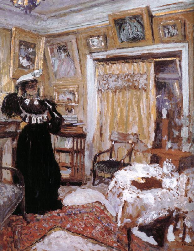 Edouard Vuillard Wear black clothes woman Sweden oil painting art